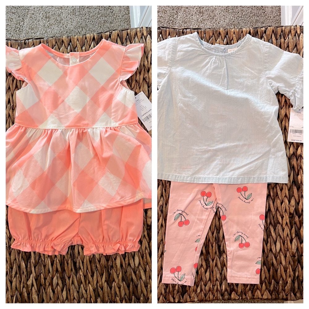 NWT Little Girl Outfits (Bundle of 2) 12 month & 24 month 💕